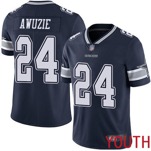 Youth Dallas Cowboys Limited Navy Blue Chidobe Awuzie Home #24 Vapor Untouchable NFL Jersey